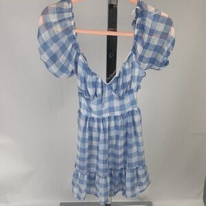 Blue Checkered Dress